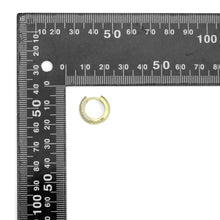 Load image into Gallery viewer, Clear CZ Silver Gold Hoop Earrings, Sku#A478