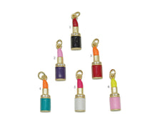 Load image into Gallery viewer, CZ Enamel Lipstick Pendant, Sku#F1460C