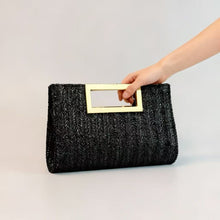 Load image into Gallery viewer, Women's Woven Chain Clutch Bag - Elegant Evening Handbag with Metal Accents
