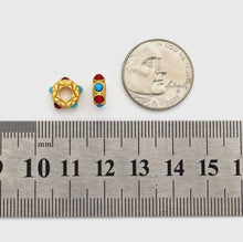 Load image into Gallery viewer, Gold Enamel Doughnut Spacer Beads, Sku#LX67c