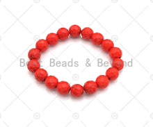 Load image into Gallery viewer, Orange Howlite Stretchy Bracelet, SKU#EF43