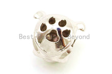 Load image into Gallery viewer, CZ Mirco Pave Dulldog Animal Head Beads, Cubic Zirconia Anim