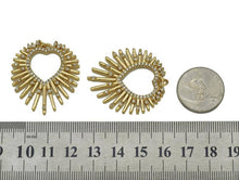 Load image into Gallery viewer, CZ Gold Hollow Out Heart Charm, Sku#LK640