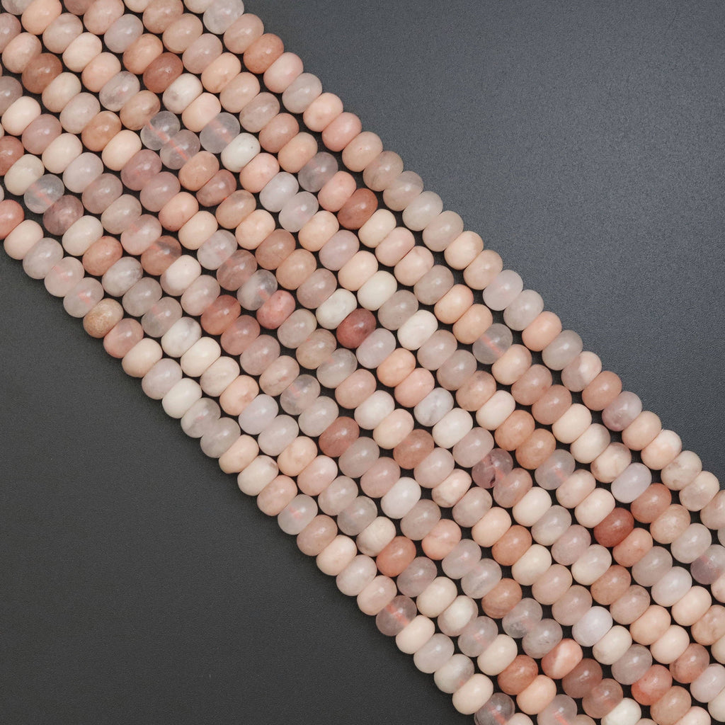 5x8mm Smooth Rondelle Pink Aventurine Beads, Sku#U1918