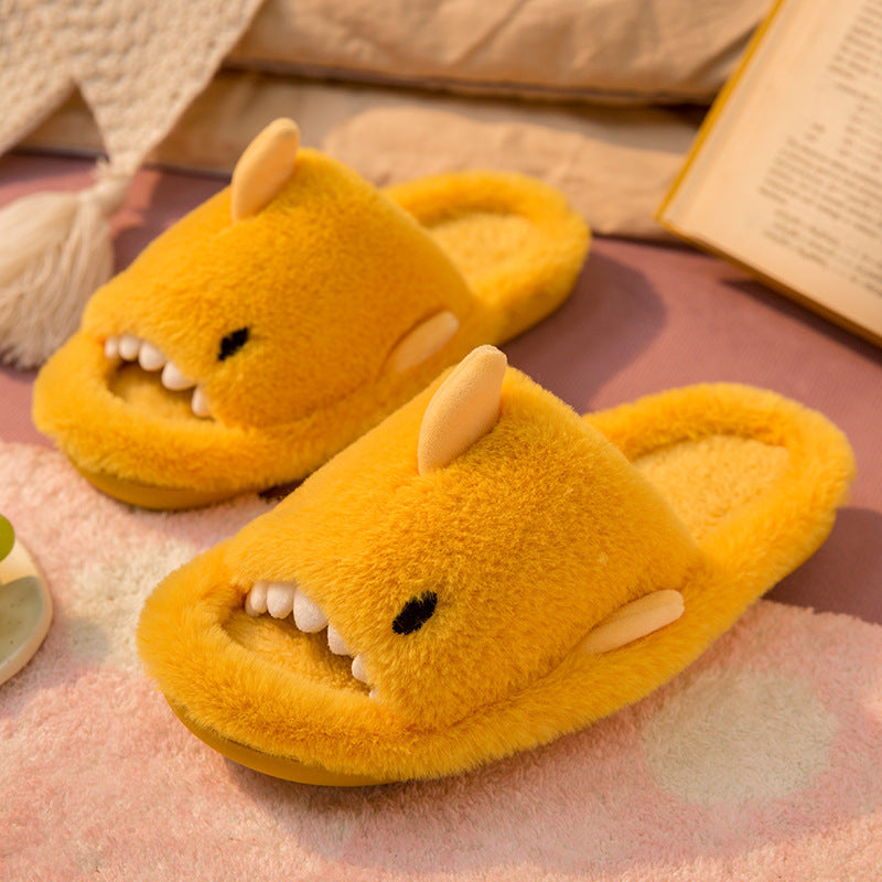 Unisex Shark Slippers | Fluffy Faux Fur House Shoes for Women & Men