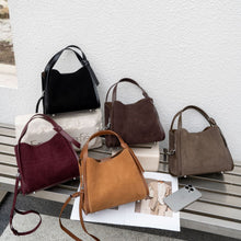 Load image into Gallery viewer, Women's Frosted Genuine Leather Bucket Bag | Crossbody Shoulder Bag