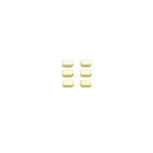 Load image into Gallery viewer, CZ Rectangle Tube Gold Spacer beads, Sku#JL187