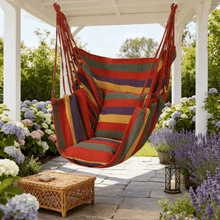 Load image into Gallery viewer, Hammock Chair Canvas – Portable Colorful Stripe Indoor Swing