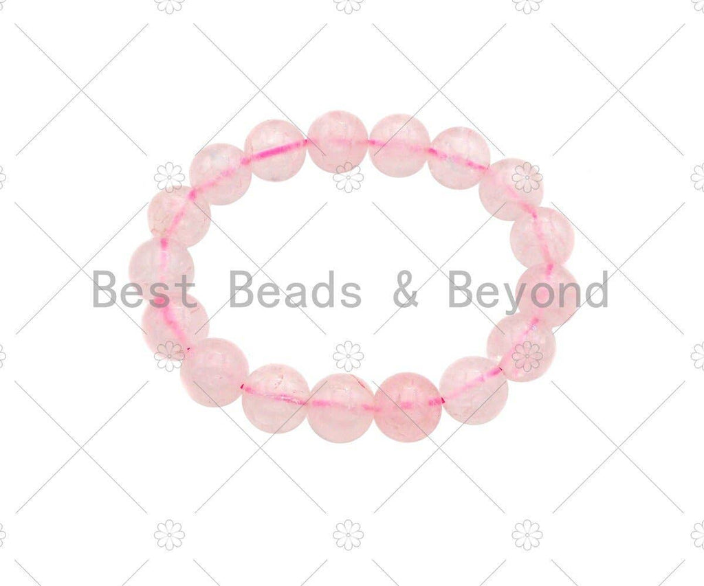 Natural Pink Rose Quartz Stretchy Bracelet