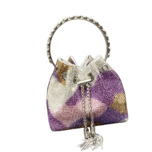 Load image into Gallery viewer, Diamond-Embellished Handle Tote Bag with Convertible Crossbody Strap | Women's Bucket Bag