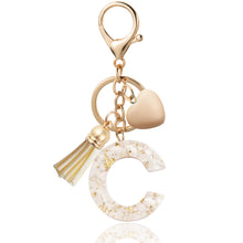 Load image into Gallery viewer, Personalized Heart Shell Letter Pendant Necklace with Tassel - A-Z Initial Charm