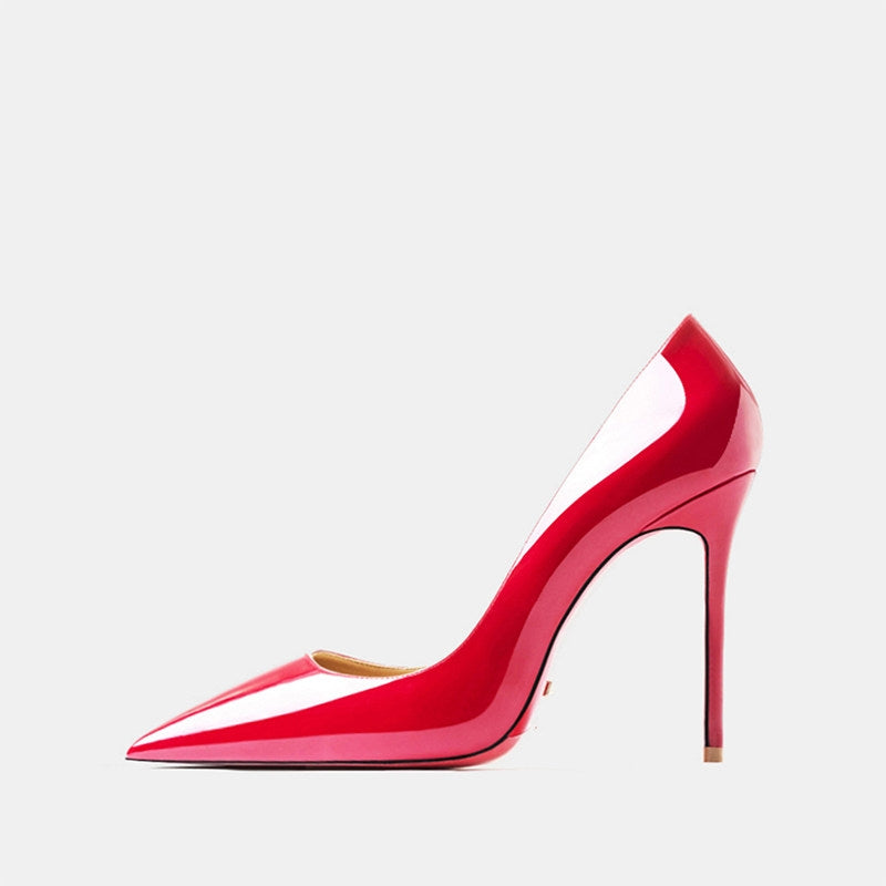 Women's Patent Leather Pointed Toe Stiletto Heels | 8cm & 10cm Heel