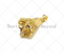 Load image into Gallery viewer, 18k Gold Color Jingle Bell Shape Pendant, Christmas Charm Pendant, Dainty Gold Bell Pendant,17x13mm, Sku#LK208