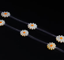 Load image into Gallery viewer, Natural Mother of Pearl Sunflower Beads, Sku#T159
