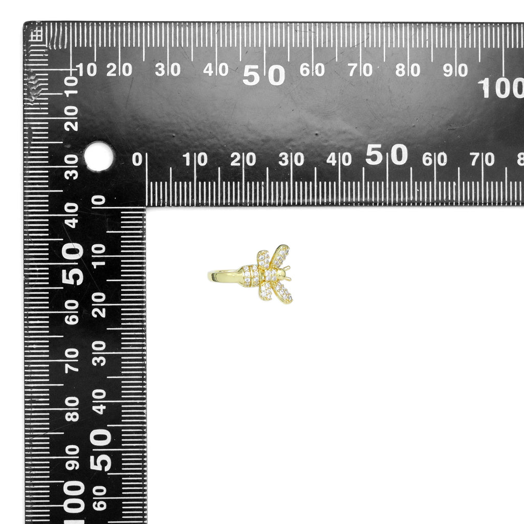 Gold CZ Bee Ear cuff, Sku#A304