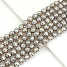 Load image into Gallery viewer, Mystic Champaign Agate Round Faceted Beads, Sku#UA317