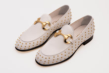 Load image into Gallery viewer, The Jupiter  Shoe White Spike Leather  Bit Dress Loafer Limited Edition Men Shoe