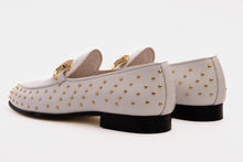 Load image into Gallery viewer, The Jupiter  Shoe White Spike Leather  Bit Dress Loafer Limited Edition Men Shoe