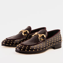 Load image into Gallery viewer, The Jupiter  Shoe Burgundy Spike Leather  Bit Dress Loafer Limited Edition Men Shoe
