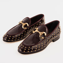 Load image into Gallery viewer, The Jupiter  Shoe Burgundy Spike Leather  Bit Dress Loafer Limited Edition Men Shoe