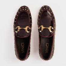 Load image into Gallery viewer, The Jupiter  Shoe Burgundy Spike Leather  Bit Dress Loafer Limited Edition Men Shoe