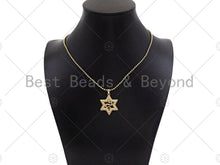 Load image into Gallery viewer, CZ Micro Pave Snake On Star Shape Pendant/Charm,Cubic Zirconia Gold Charm, Necklace Bracelet Charm Pendant,26x30mm, Sku#LD33
