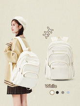 Load image into Gallery viewer, High-Capacity Nylon Commuter &amp; Travel Backpack – Lightweight Zipper Daypack for Women &amp; Men