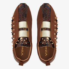 Load image into Gallery viewer, The Infanta Tan  Spike Leather Women Sneaker Limited Edition