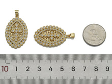 Load image into Gallery viewer, Diamond Cross Oval Charm, Sku#LX178