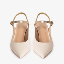 Load image into Gallery viewer, The Pompei Cream Leather Slingback Women Sandal