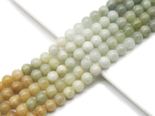 Load image into Gallery viewer, Genuine Yellow Blue Aquamarine Round Smooth Beads, Sku#U1365