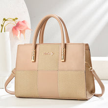 Load image into Gallery viewer, Women's Large Capacity Patchwork Tote Bag - Stylish Color Block Shoulder Handbag