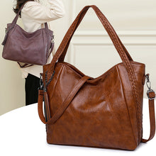 Load image into Gallery viewer, Women's PU Leather Crossbody Tote Bag – Spacious, Minimalist &amp; Versatile