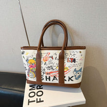 Load image into Gallery viewer, Women's Personalized Graffiti Crossbody Bag - Streetwear Bucket Style PU Leather