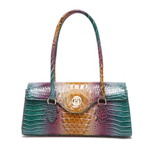 Load image into Gallery viewer, Women's Crocodile-Print Shoulder Tote Bag - Retro European Style PU Leather Handbag