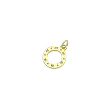 Load image into Gallery viewer, Clear CZ Gold Round Circle Charm Pendant,Sku#LD731