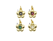 Load image into Gallery viewer, Colorful CZ Flower Charm, Sku#FH192