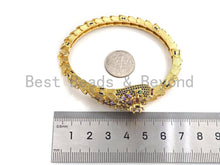 Load image into Gallery viewer, CZ Snake Wrap Bangle Bracelet, Sku#X153