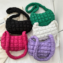 Load image into Gallery viewer, Women's Nylon Crossbody Bag – Dumpling Shape, Multiple Pockets &amp; Adjustable Strap