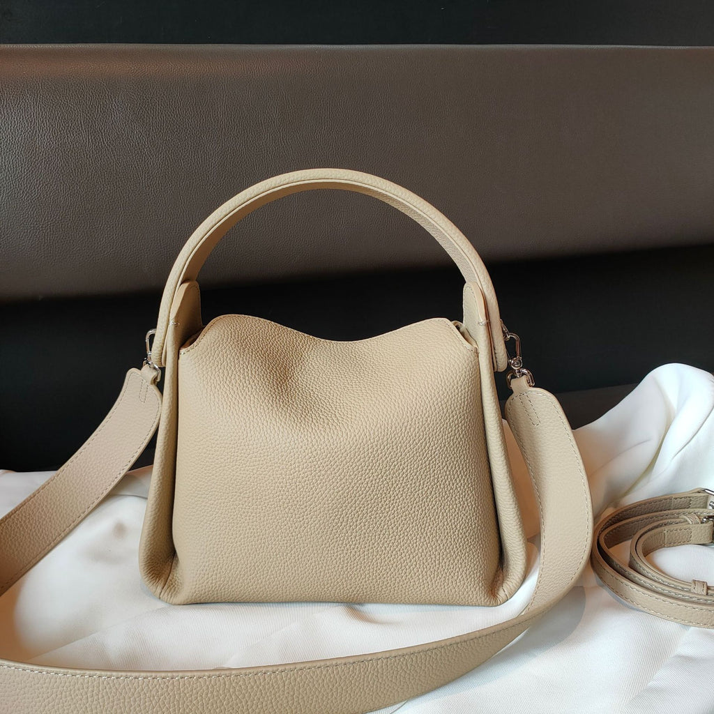 Women's Genuine Leather Box Bag – Niche Design Shoulder Tote
