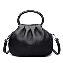 Load image into Gallery viewer, Heart-Shaped Genuine Leather Crossbody Bag for Women – Full-Grain Cowhide, Black, Gray &amp; Wine Red
