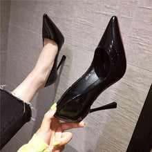 Load image into Gallery viewer, Women's Pointed-Toe Patent Leather Stiletto Heels | Slip-On Dress Pumps