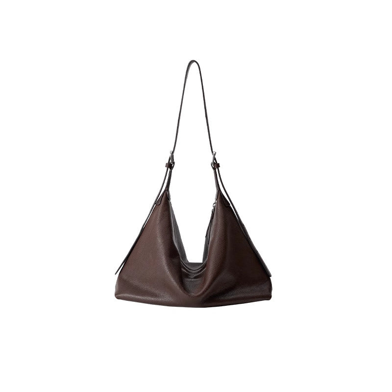 Genuine Leather Large Capacity Crossbody Shoulder Bag – Women's Premium Cowhide Handbag