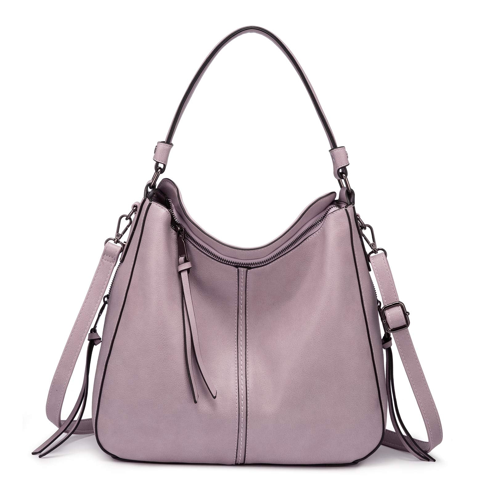 Realer Hobo Crossbody Bags for Women Designer Faux Leather Hobo Handbags Retro Large Size Shoulder Bag Bucket Purse