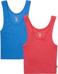 Hanes Women's Originals Rib Crop Tank Top 2-Pack, Comfywear Stretch Cotton Cropped Top