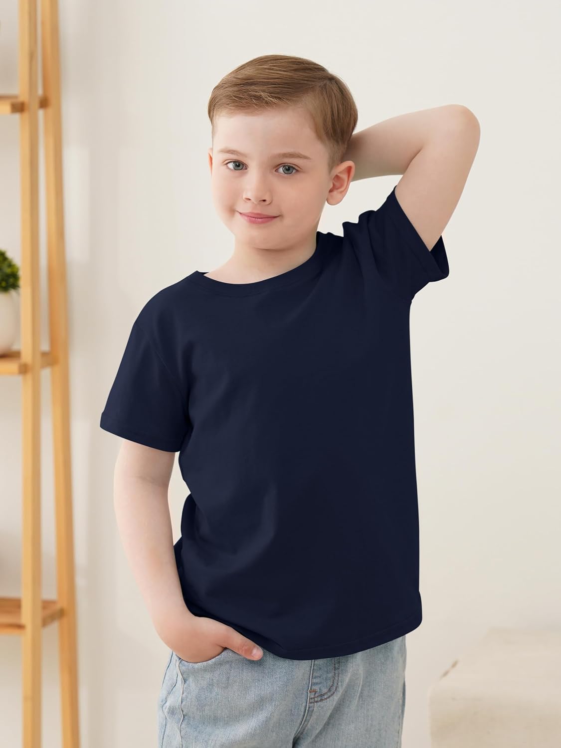 5 Pack Boys Shirts Short Sleeve T-Shirts Cotton Tshirts Toddler Clothes