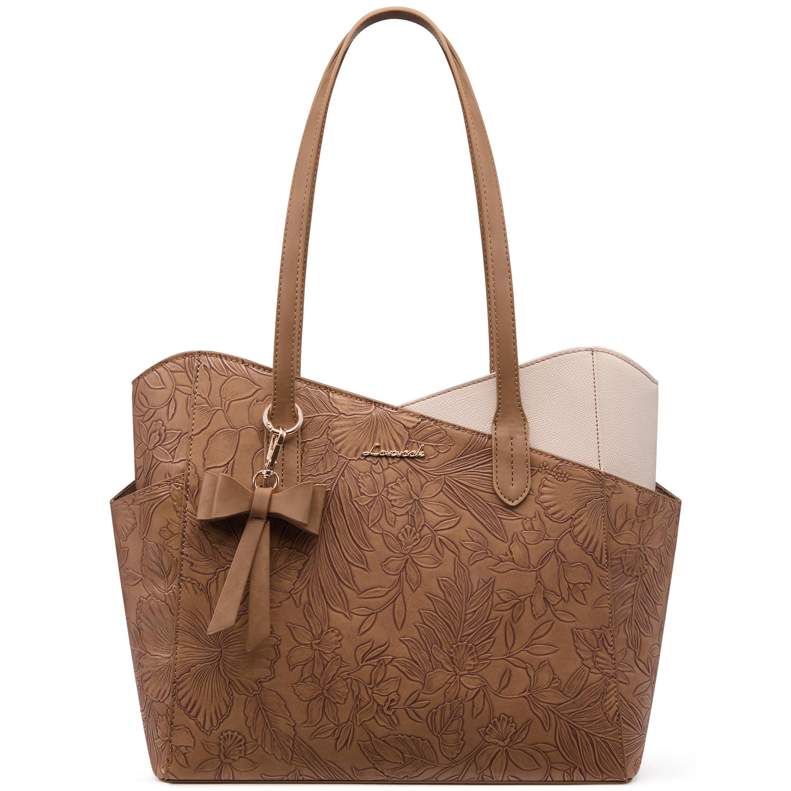 LOVEVOOK Small Tote Purse for Women, 2026 Structured PU Leather Handbags with Top Handle, Elegant Satchel Shoulder Bag