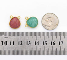 Load image into Gallery viewer, Gold Teardrop Gemstone Charm, Sku#LY21C