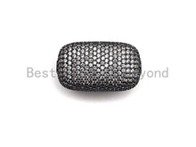 Load image into Gallery viewer, Large CZ Micro Pave Barrel Rectangle Spacer Beads, sku#X145