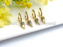 Load image into Gallery viewer, CZ Spike Dangle Earrings, Sku#J67